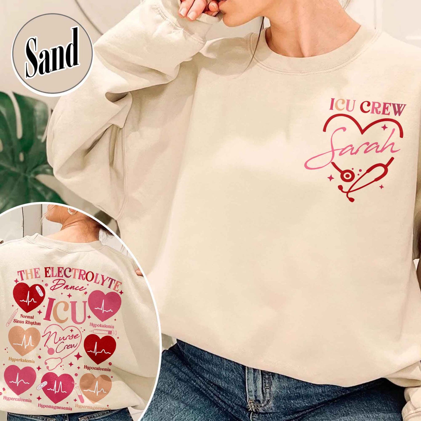 Valentine Nurse Sweatshirt,Custom Icu Nurse Sweatshirt Valentines Day,Nurse Squad Valentine Sweatshirt