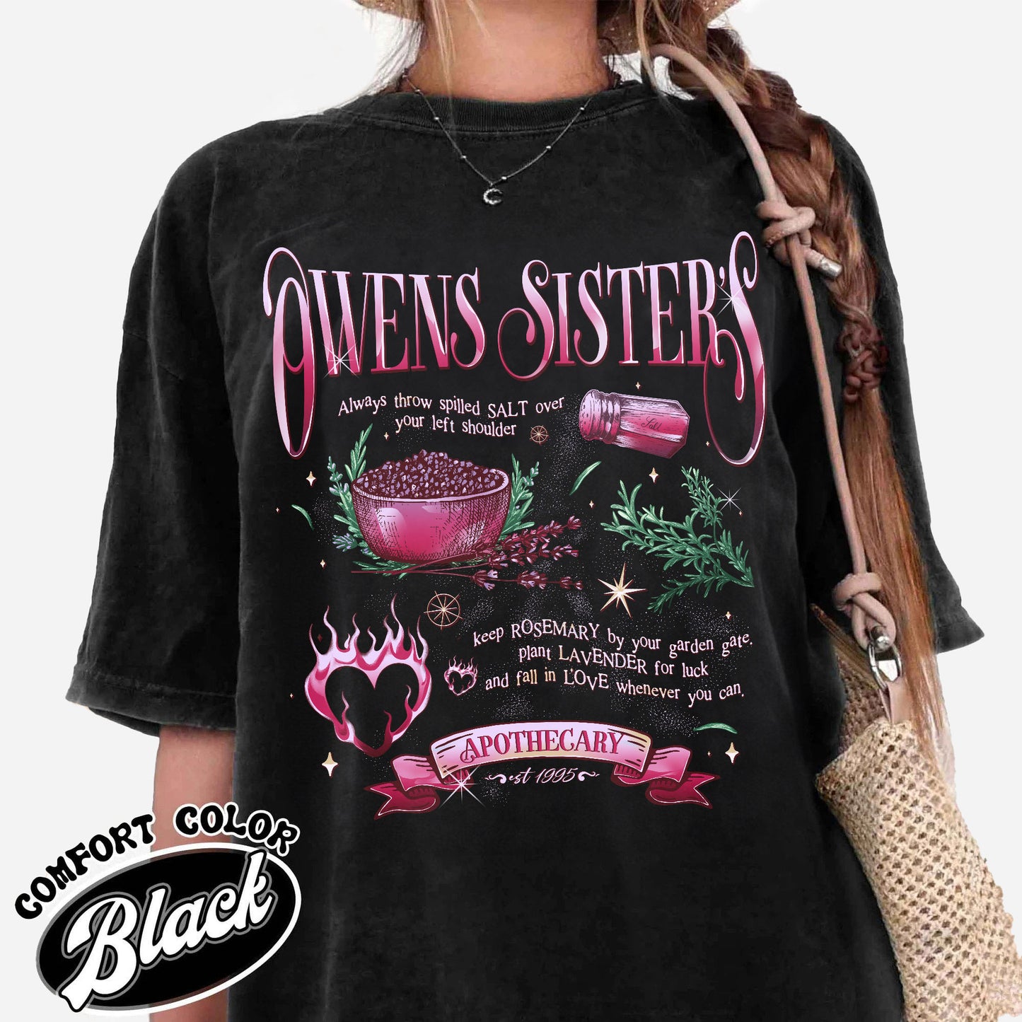 Valentine Owens Sisters Comfort Color Shirt, Salt Rosemary Lavender Love Shirt, Love Magic Spell Shirt