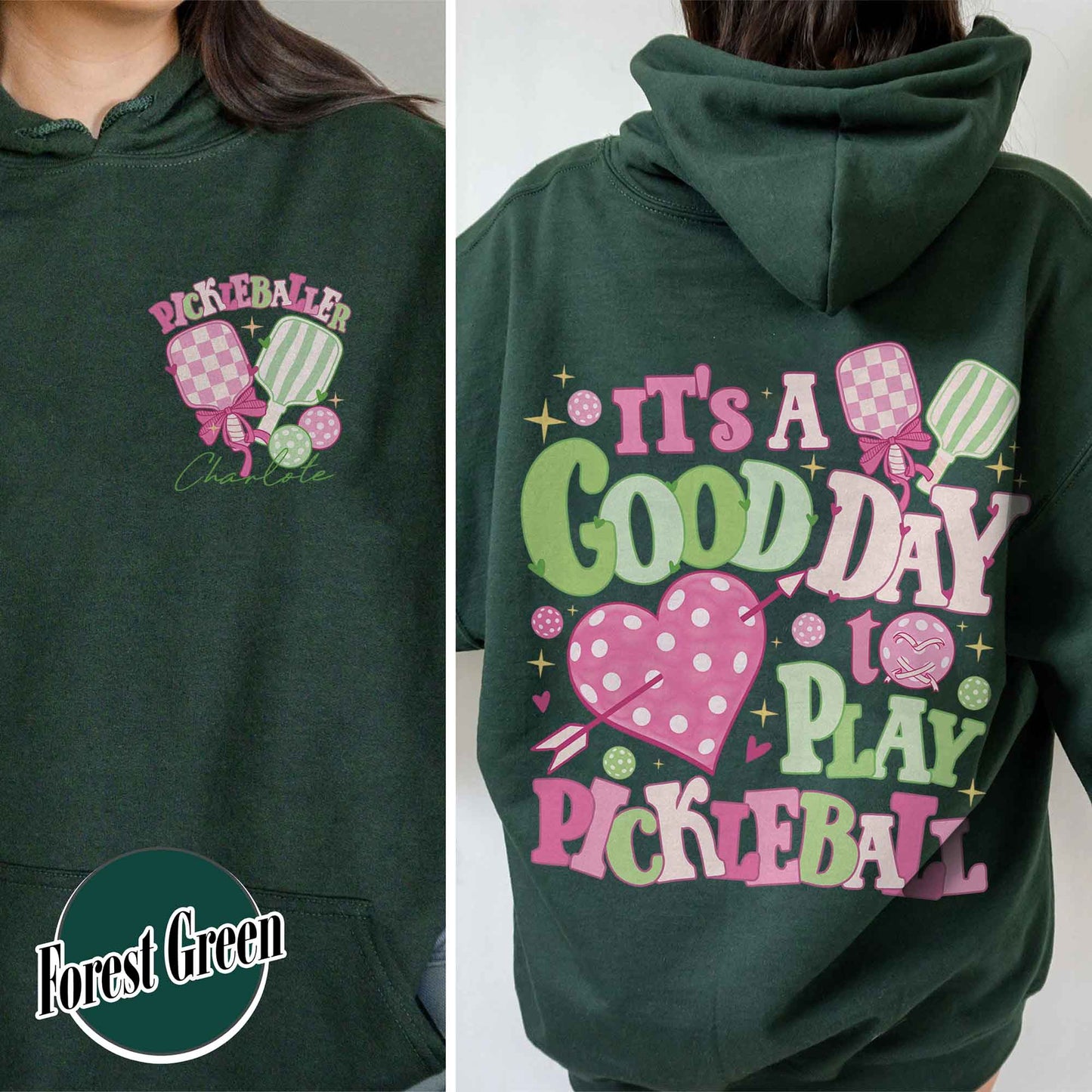 Valentine Sport Lover Hoodie, Custom Pickleball Team Hoodie, It’s a Good Day To Play Pickleball Hoodie