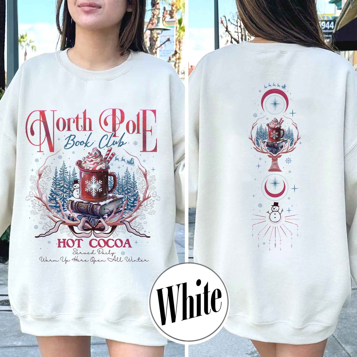 Book Lovers Christmas Sweatshirt, North Pole Book Club Sweatshirt, Gift for Librarian