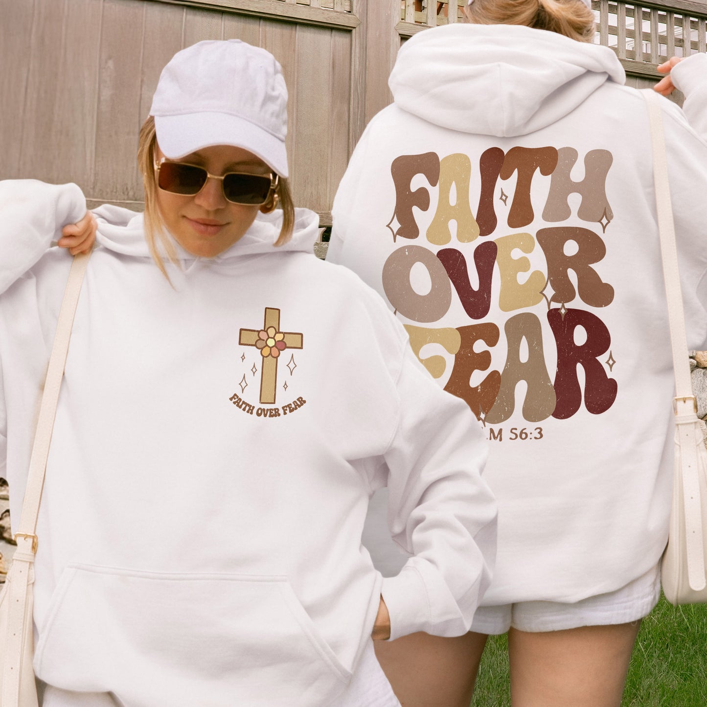 Faith Over Fear Christian Psalm Hoodie