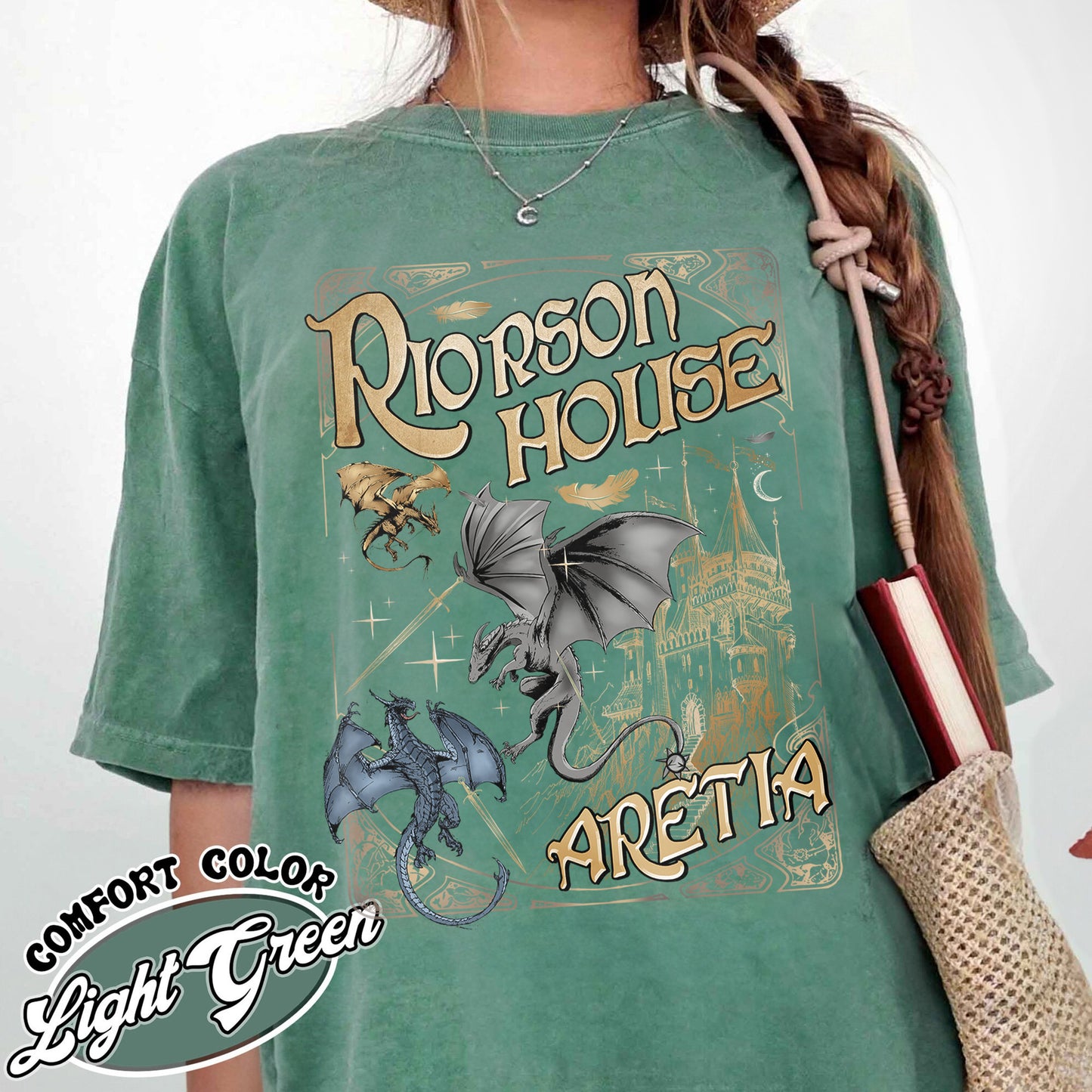 Bookish Comfort Color Shirt, Xaden Riorson House Aretia Shirt, Fourth Wing Merch Shirt