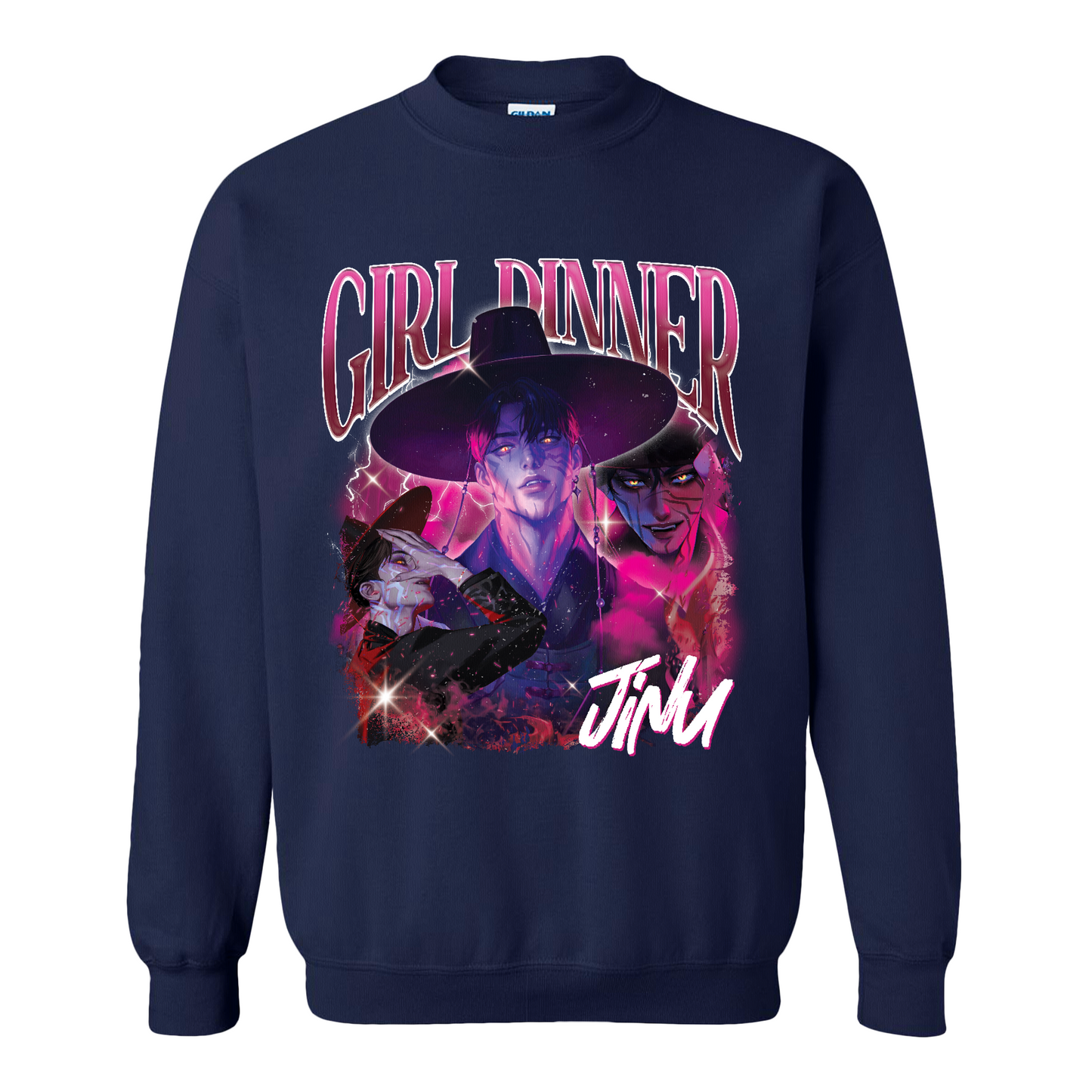 Girl Dinner Jinu Sweatshirt, Girl Dinner Jinu Saja Boys Hunter Bootleg Sweatshirt, Gift For Fan Kpop Lovers