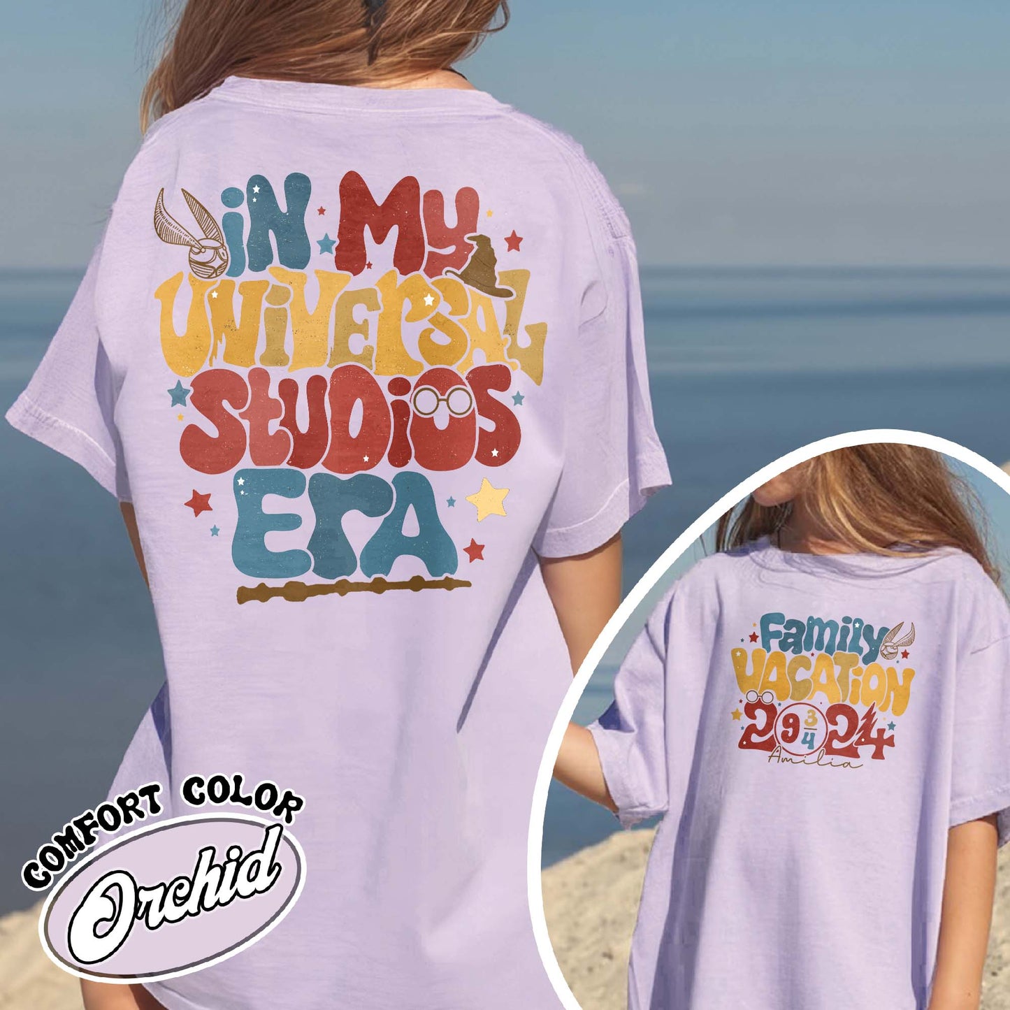 Family Vacation Comfort Colors Youth Shirt, Family 2024 Trip Shirt, 2024 Family Vacation Shirts,Wizard School Fandom Shirt,Hp Inspired