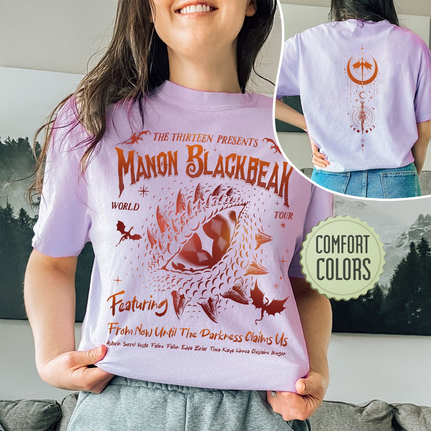 Manon Blackbeak Throne of Glass Comfort Colors Shirt, The Thirteen Shirts, From Now Until The Darkness Claims Us Tee, ACOTAR Crescent City