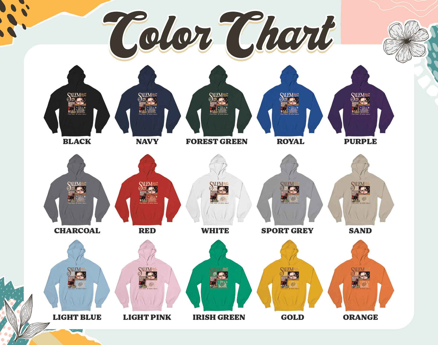 Halloween Hoodie, Retro Salem Book Club Hoodie, Black Cat Spooky Book Lover Hoodie