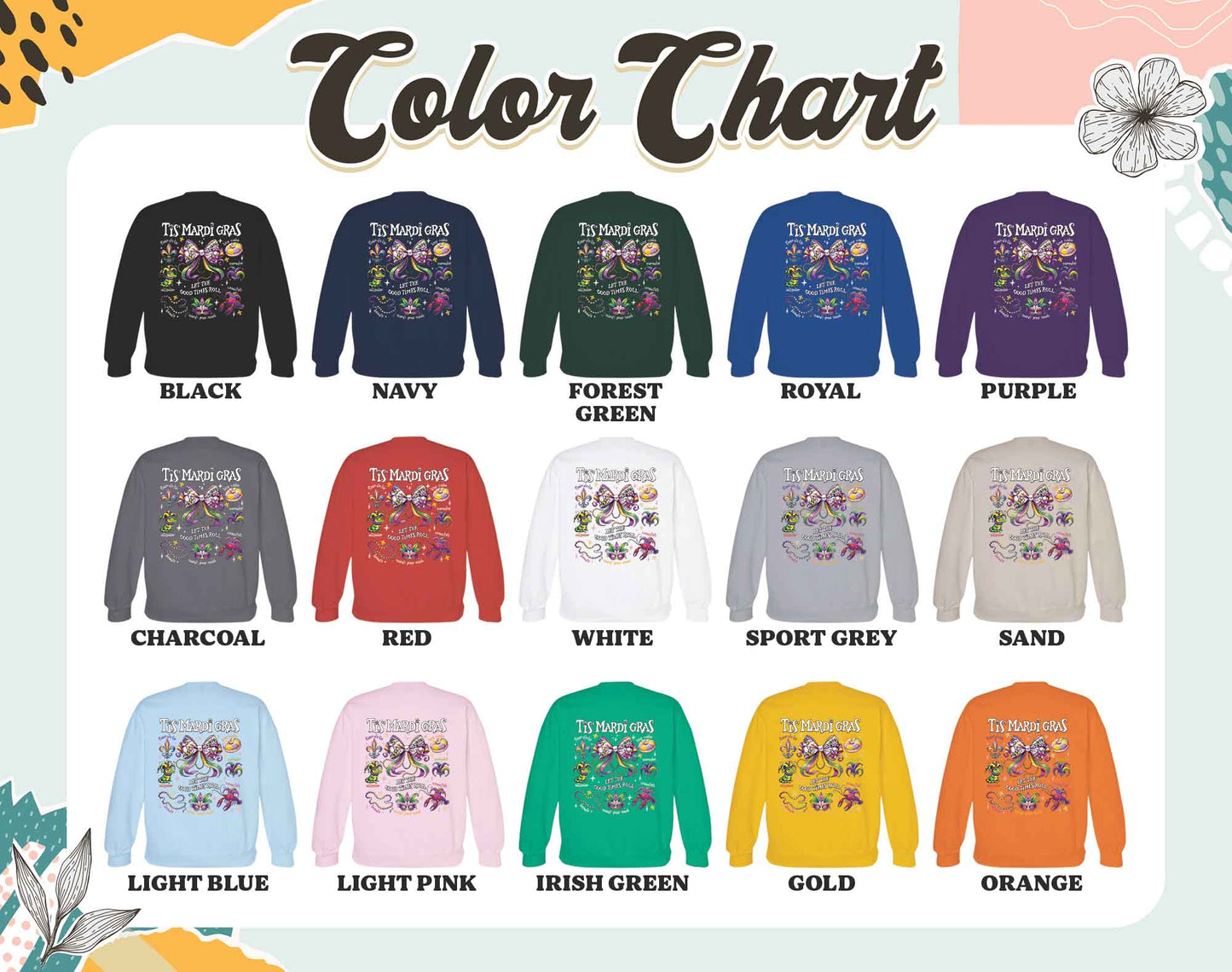 Mardi Gras Sweatshirt, Mardi Gras Coquette Sweatshirt,Louisiana Mardi Gras Sweatshirt, Fat Tuesday Sweatshirt