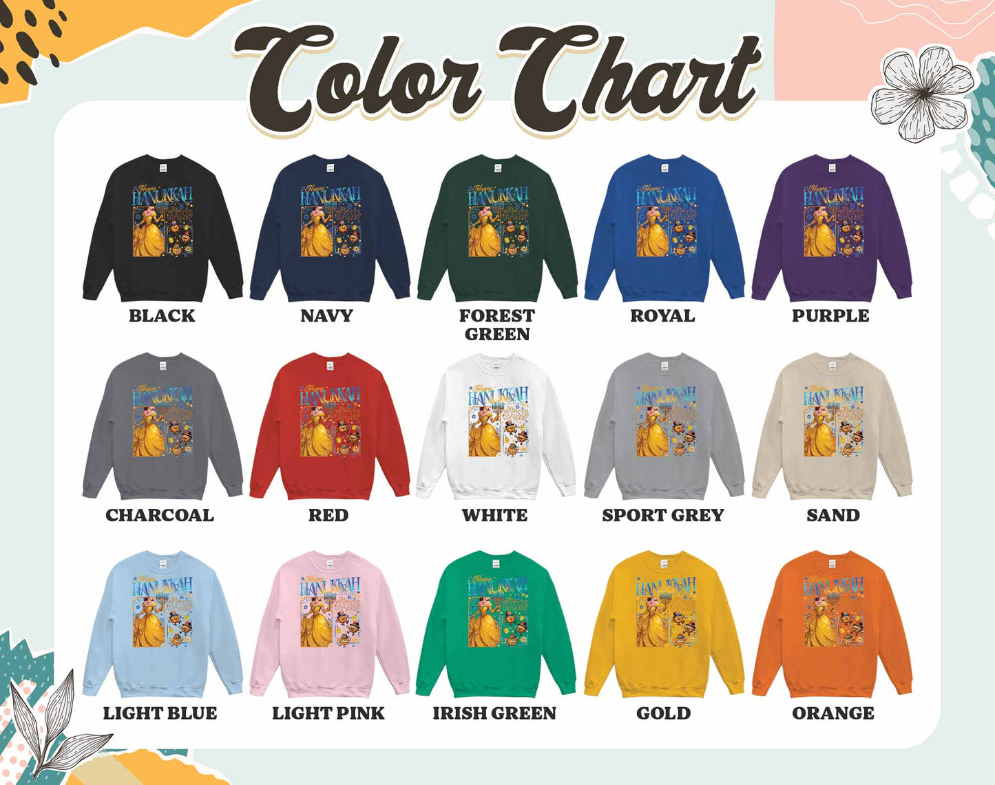 Happy Hanukkah Sweatshirt, Menorah Sweatshirt, Hanukah Menorah Dreidel, Happy Hannukah Merry Christmas Sweatshirt, Chanukah Sweatshirt, Jewish Holiday