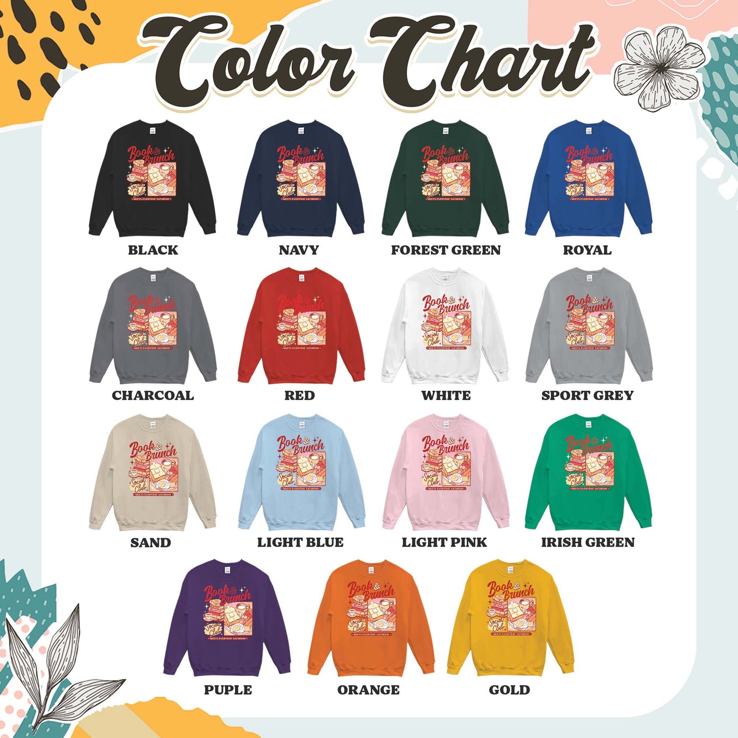 Booklover Sweatshirt, Book Brunch Social Club Sweatshirt, Breakfast Club Booktok Sweatshirt