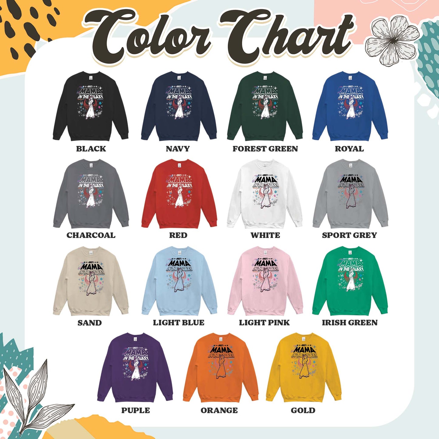 Family Sweatshirt, Best Mama In The Galaxy Sweatshirt, Best Dada In The Galaxy Sweatshirt