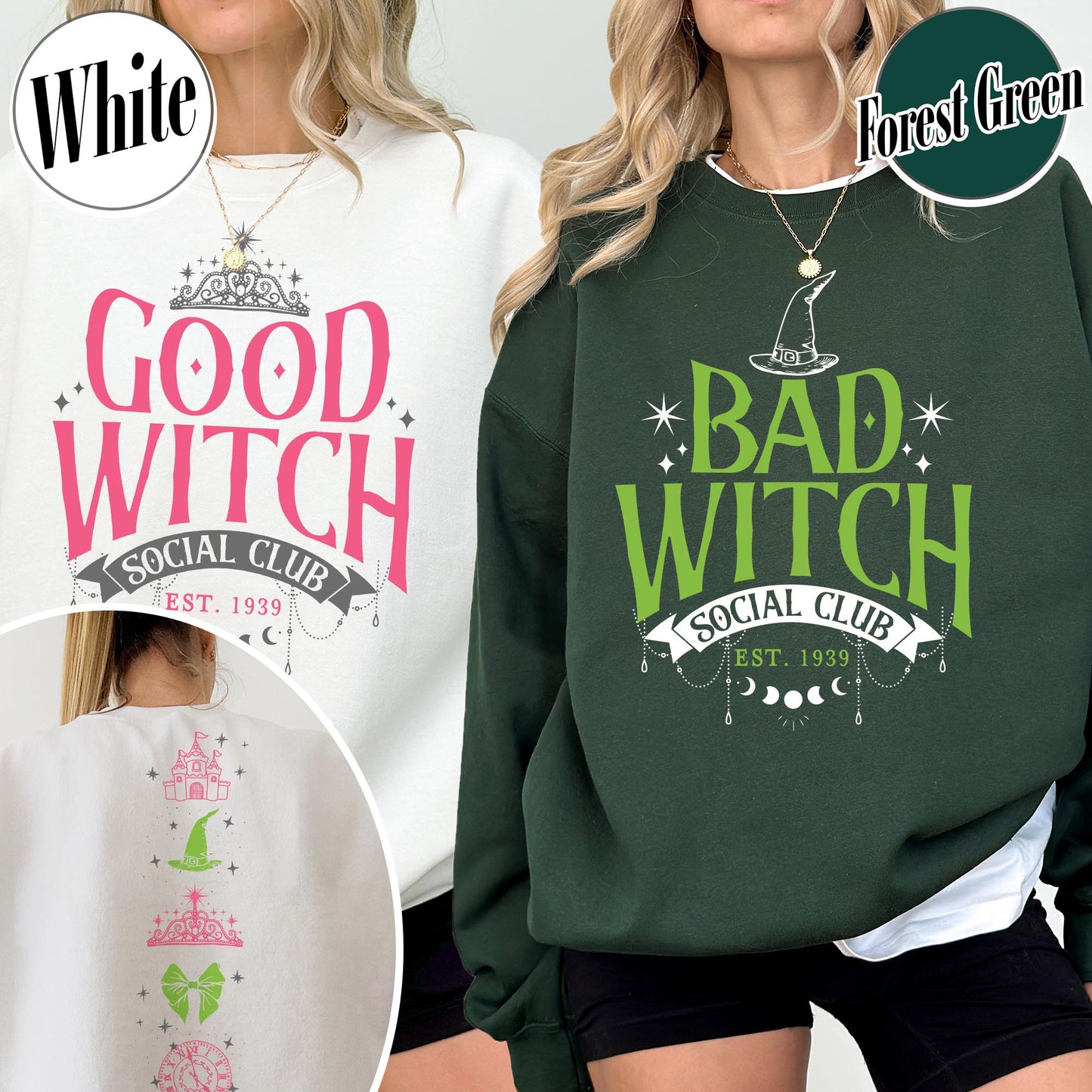 Good Witch Bad Witch Sweatshirt,Good Witch Social Club,Good Witch Sweatshirt,Bad Witch Sweatshirt, Besties Fall Shirt,Besties Witch Shirt