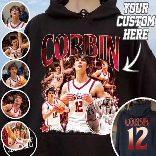 Custom Football Mom Hoodie, Football Mom Hoodie With Picture, Custom Senior Basketball Hoodie