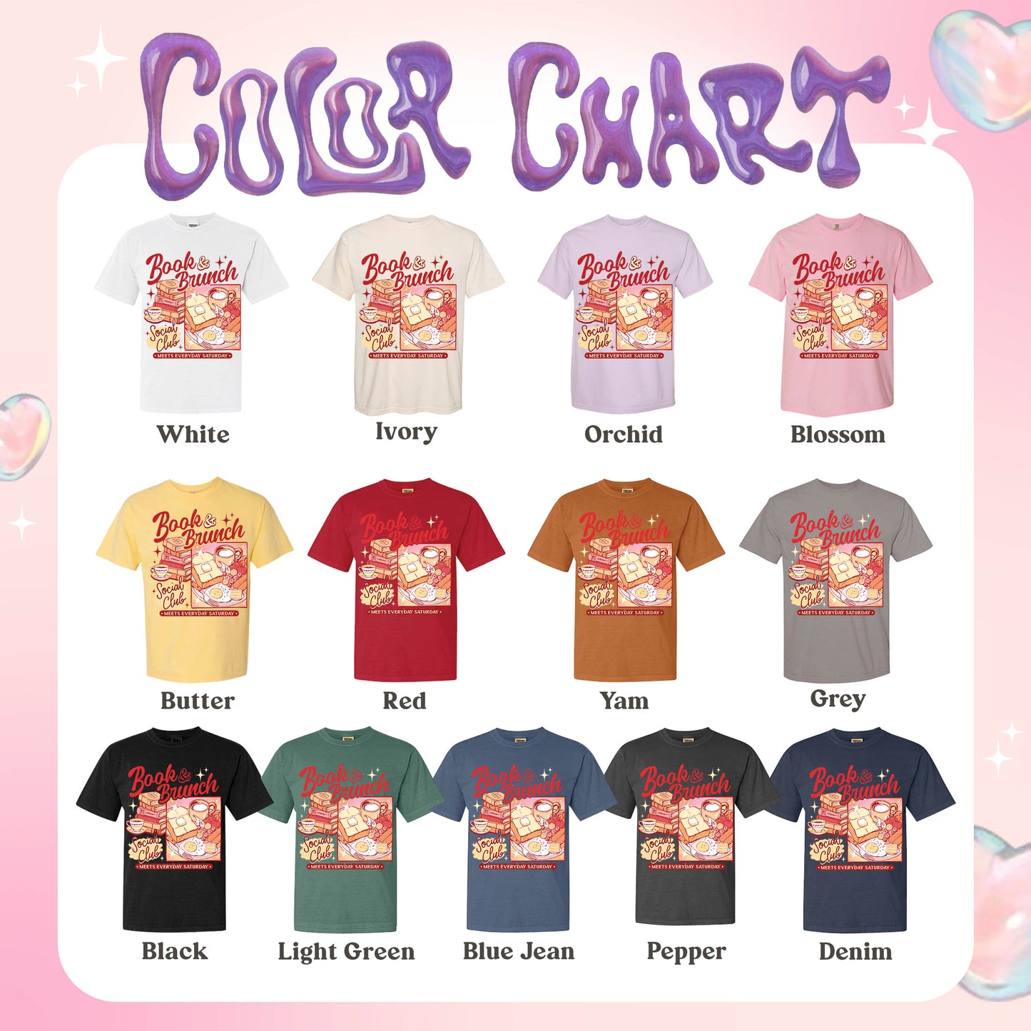 Booklover Comfort Color Shirt, Book Brunch Social Club Shirt, Breakfast Club Booktok Shirt