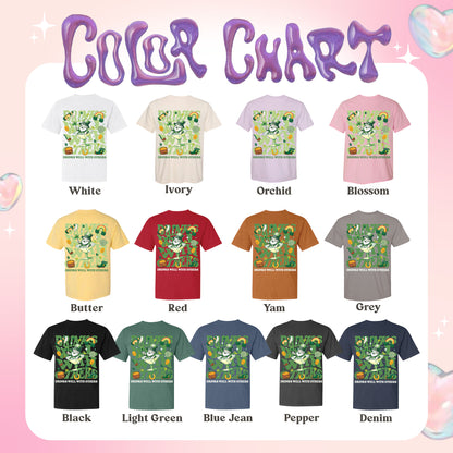 St Patrick’s Day Comfort Color Shirt, Drinks Well With Others Shirt, Leprechaun Martini Cocktail Patty’s Day Shirt