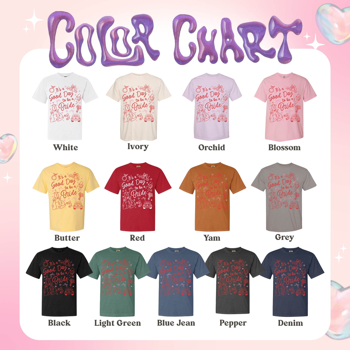 Bachelorette Comfort Colors Shirt,,It’s a Good Day to Be a Bride and Bridemaid Shirt, Bridal Party, Bachelorette Gift