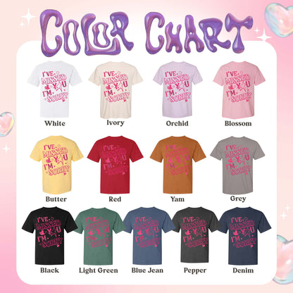 Music Lover Comfort Color Shirt, I’ve Miss You I’m Sorry Shirt, Gracie Abrams Shirt, Fan Merch Shirt