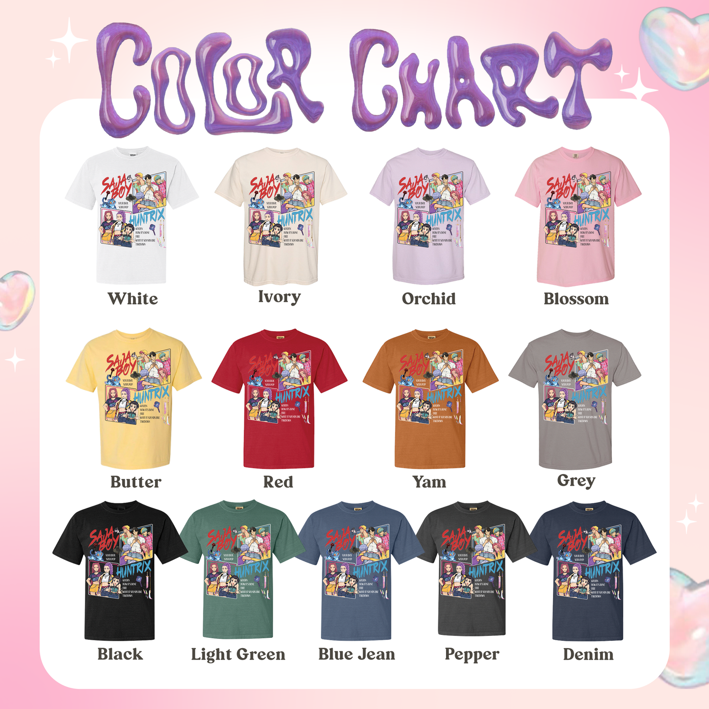 Huntrix Demon Hunters Comfort Colors Youth Shirt, Huntrix Shirt, Saja Boys Mira Rumi Joey Top, Kpop Fan Gift