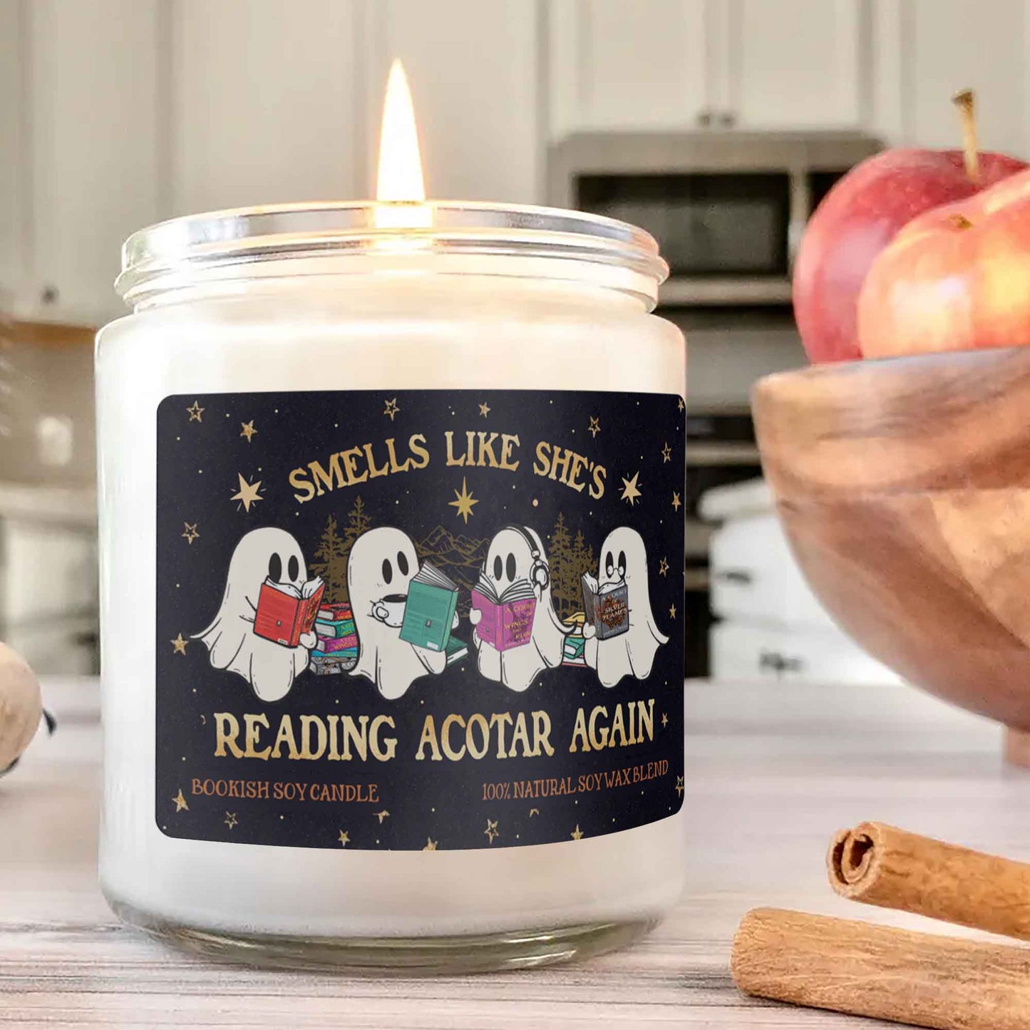 Smells Like She’s Reading Acotar Again Candle, BOO Read Book Candle,Spooky Readers Candle,Romance Reader Candle, Acotar Candle,Gift for Reader