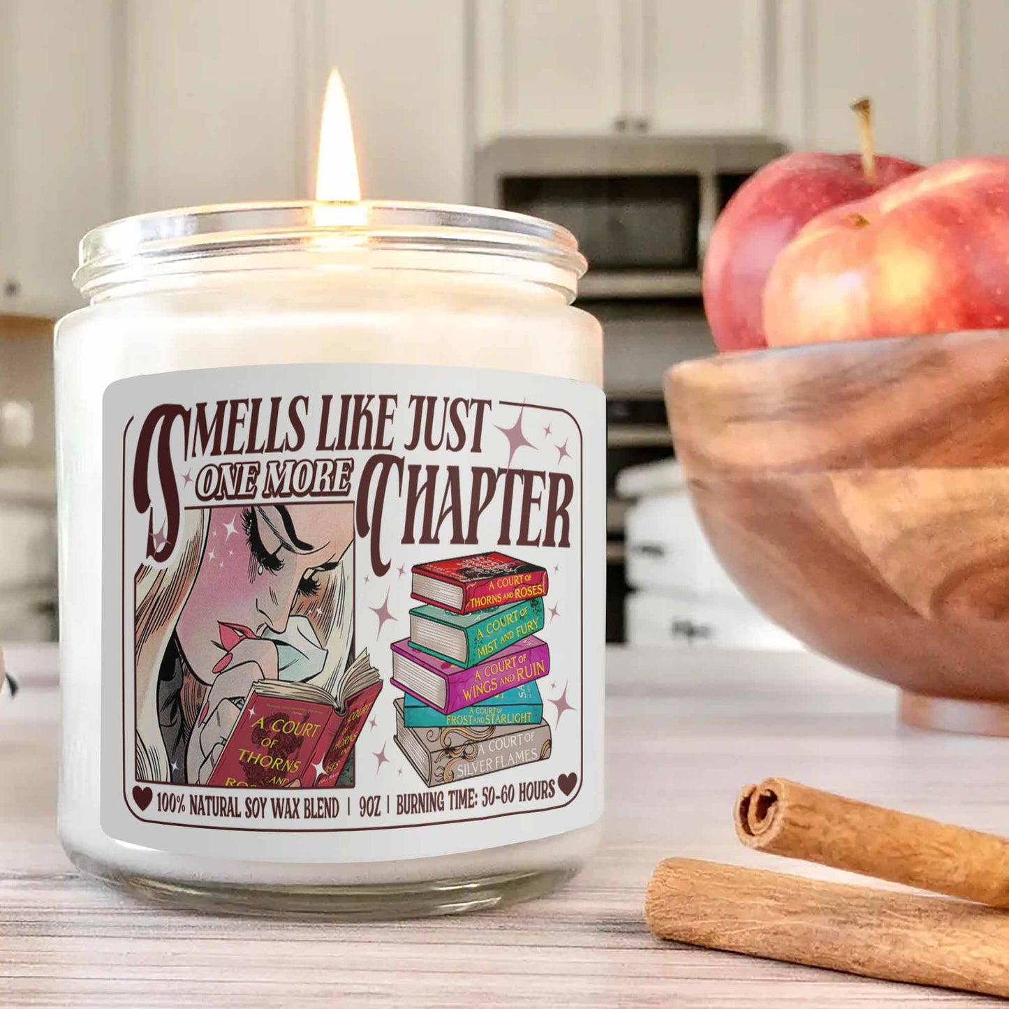 Smells Like Just One More Chapter Candle, Just One More Chapter Candle, Acotar Merch Candles, Sjm Book Candle, Bookish Gift for Her, Book Candle