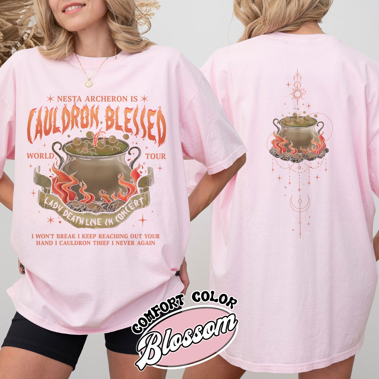 Nesta Archeron Comfort Color Shirt, Cauldron Blessed Shirt, Nesta Archeron Cauldron Blessed, Nesta Archeron Gifts, Acosf Shirt, Lady Death Shirt, Bookish Gift