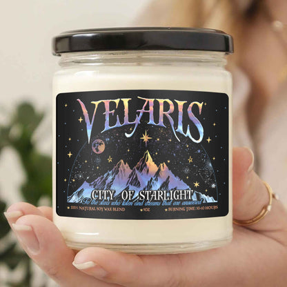 Velaris City of Starlight Candle, to the Stars Who Listen and the Dreams That Are Answered Candle, Books for Life Candle, SJM Book Candle