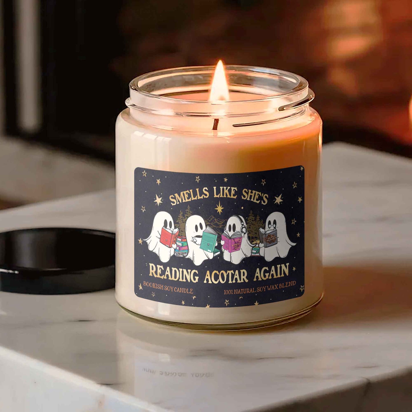 Smells Like She’s Reading Acotar Again Candle, BOO Read Book Candle,Spooky Readers Candle,Romance Reader Candle, Acotar Candle,Gift for Reader