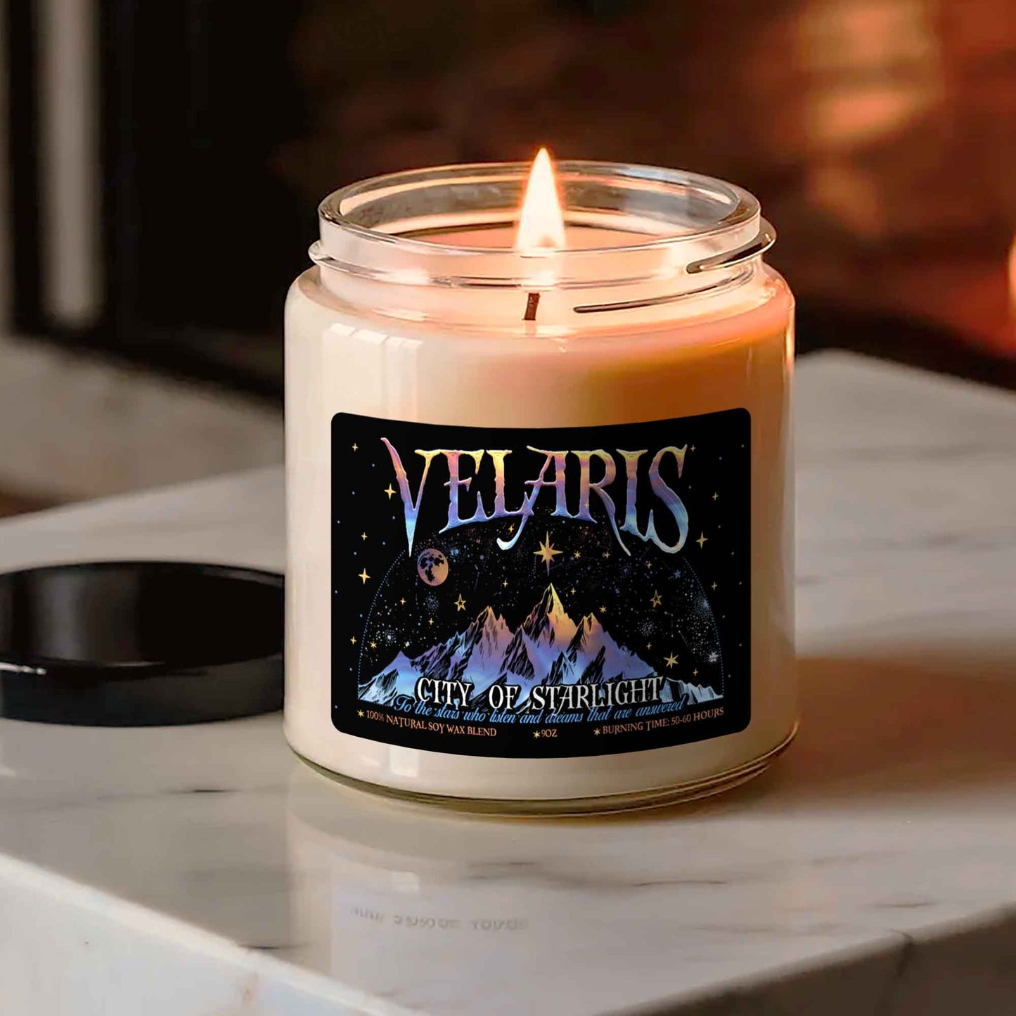 Velaris City of Starlight Candle, to the Stars Who Listen and the Dreams That Are Answered Candle, Books for Life Candle, SJM Book Candle