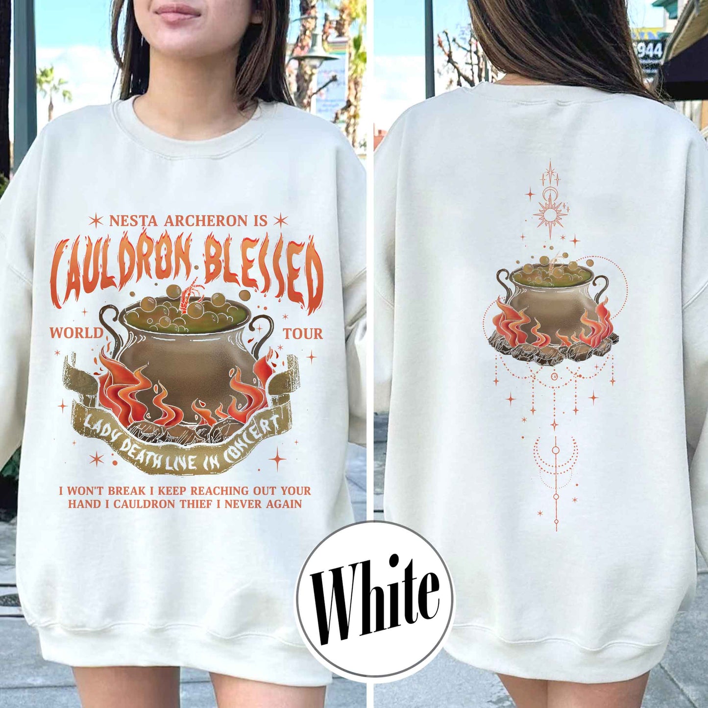 Nesta Archeron Sweatshirt, Cauldron Blessed Sweatshirt,Nesta Archeron Cauldron Blessed,Nesta Archeron Gifts, Acosf Sweatshirt,Lady Death,Bookish Gift