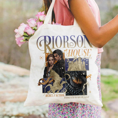 Xaden Riorson House Tote Bag, Fourth Wing Merch, Iron Flame Bag, Rebecca Yarros, Fourth Wing Bag, Book Tok Merch, Book Lover Gift