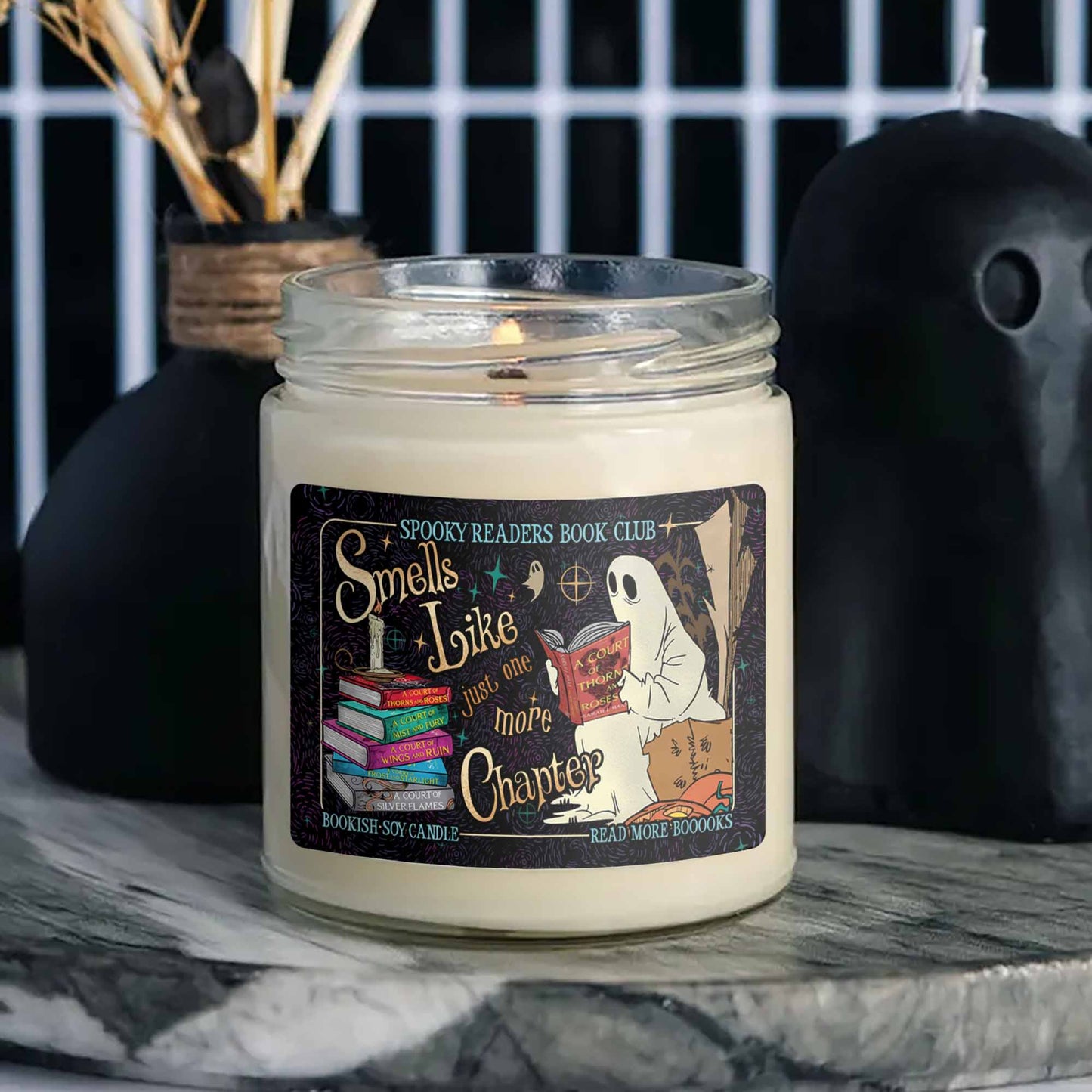 Spooky Readers Book Club Candle, Ghost Read Book Candle, Anniversary Gift, Book Lovers Gifts, Birthday Gift, Valentines Gift, Halloween Candle