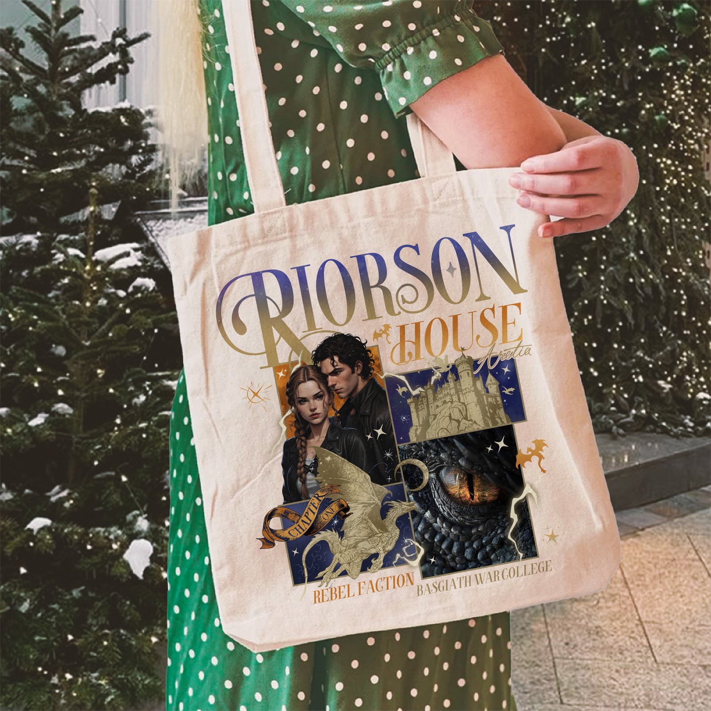 Xaden Riorson House Tote Bag, Fourth Wing Merch, Iron Flame Bag, Rebecca Yarros, Fourth Wing Bag, Book Tok Merch, Book Lover Gift