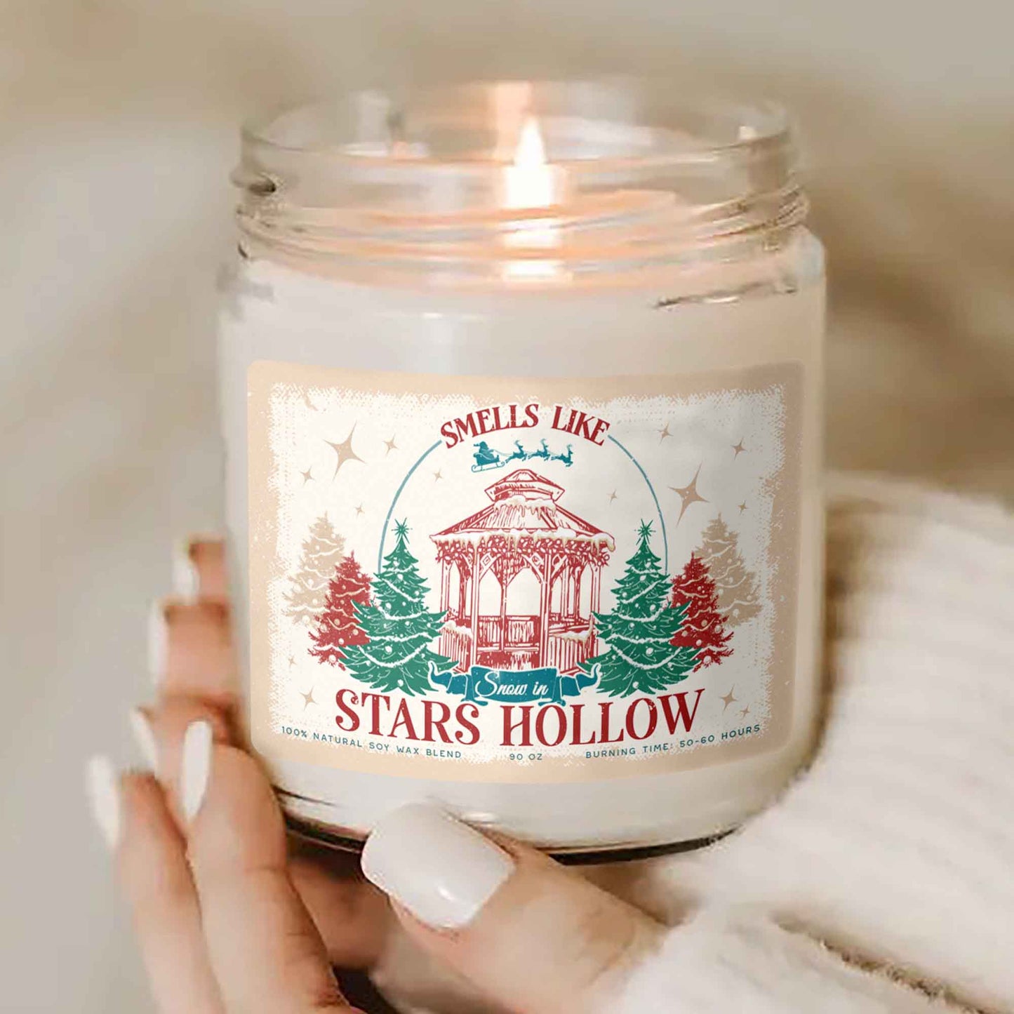 Stars Hollow Candle, Smells Like Snow Candle, I Smell Snow Candle, Gilmore Girl Candle, Stars Hollow Gift, Stars Hollow Christmas, Movie Candle