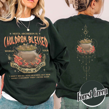 Nesta Archeron Sweatshirt, Cauldron Blessed Sweatshirt,Nesta Archeron Cauldron Blessed,Nesta Archeron Gifts, Acosf Sweatshirt,Lady Death,Bookish Gift