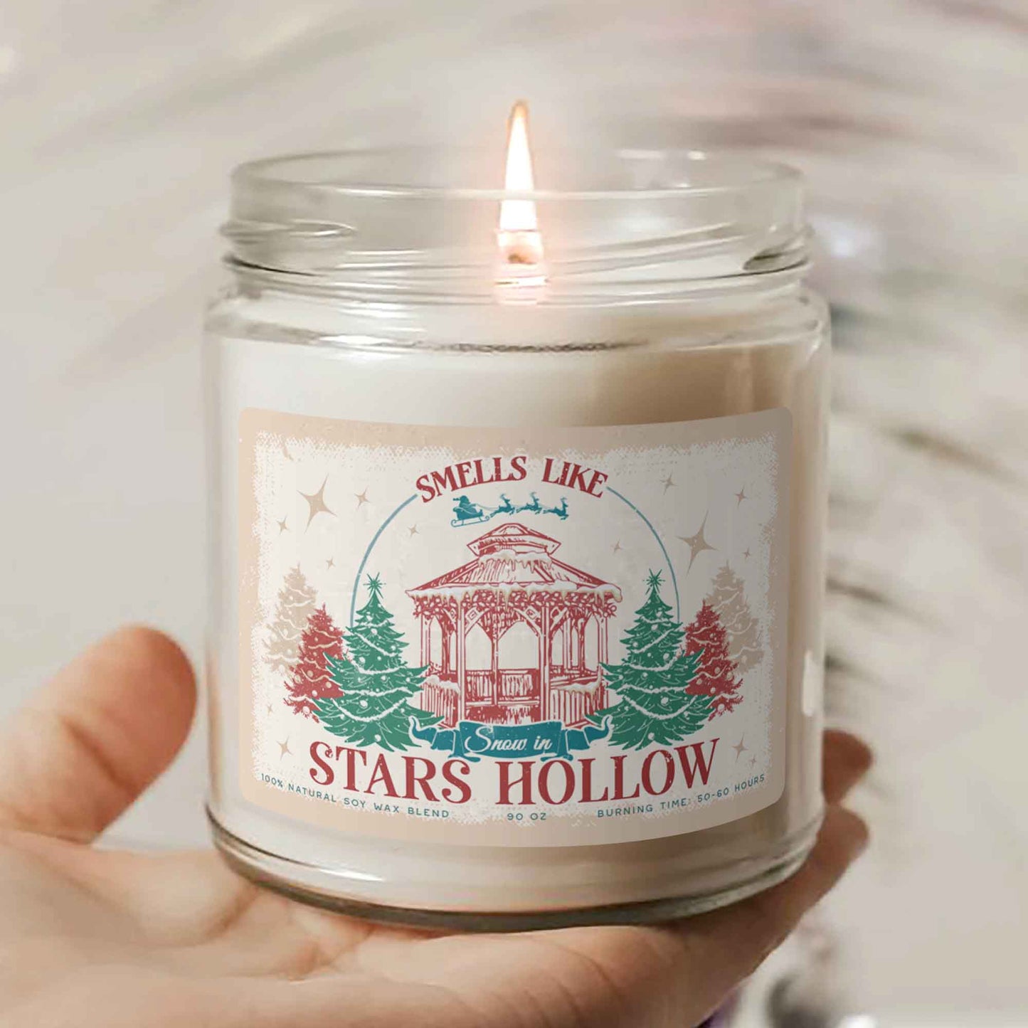 Stars Hollow Candle, Smells Like Snow Candle, I Smell Snow Candle, Gilmore Girl Candle, Stars Hollow Gift, Stars Hollow Christmas, Movie Candle