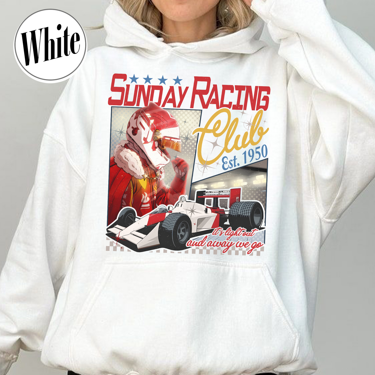 Formula 1 Hoodie, Sunday Racing Club Fan Collection, Racing Car Outfit Hoodie