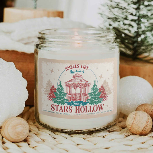 Stars Hollow Candle, Smells Like Snow Candle, I Smell Snow Candle, Gilmore Girl Candle, Stars Hollow Gift, Stars Hollow Christmas, Movie Candle