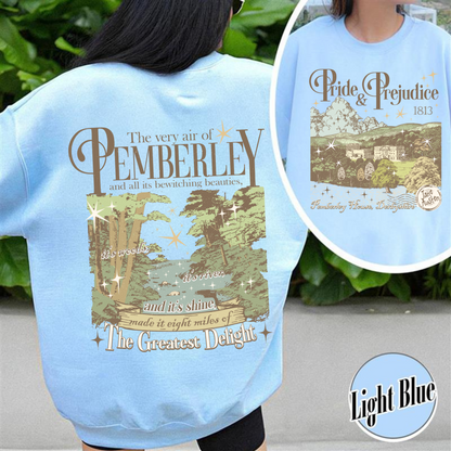 Bookish Sweatshirt, Pemberley Est 1813 Sweatshirt,, Pride and Prejudice Sweatshirt,, Jane Austen Mr Darcy Sweatshirt,