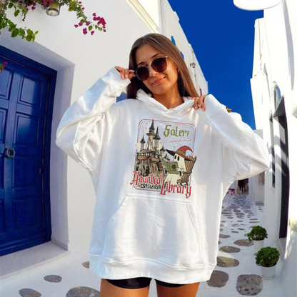 Halloween Book Lover Hoodie, the Haunted Library Hoodie, Salem Book Club Hoodie