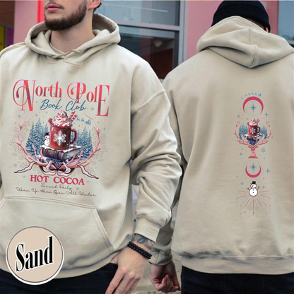 Book Lovers Christmas Hoodie, North Pole Book Club Hoodie, Gift for Librarian