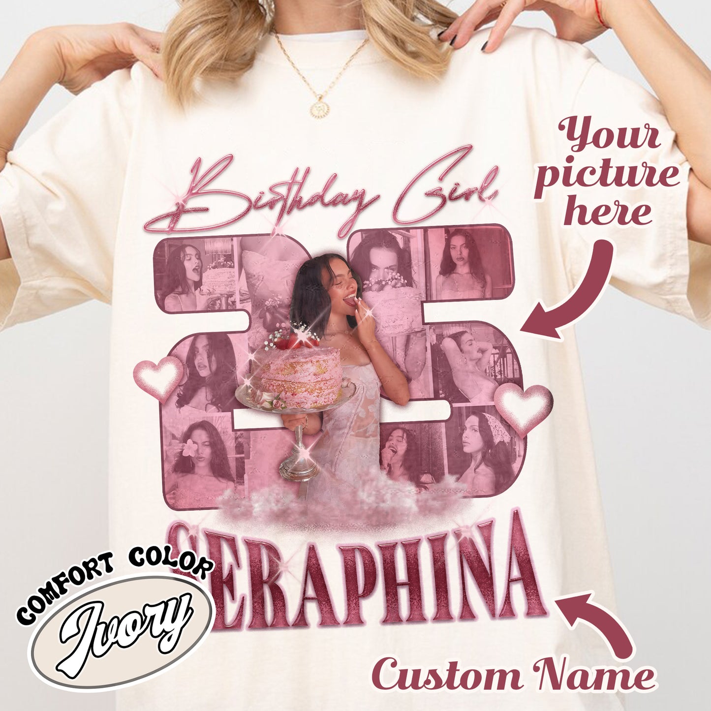 Custom Birthday Girl Shirt, Custom Photo Shirt, Photo Bootleg Shirt, Shirt With Face on It for Boyfriend Birthday Gift, Birthday Party Shirt