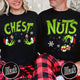 Chest Nuts Couples Matching Sweatshirts, Funny Couple Christmas Sweatshirt, Matching Christmas Outfits Boyfriend Girlfriend, Chest Nuts Christmas Sweatshirt