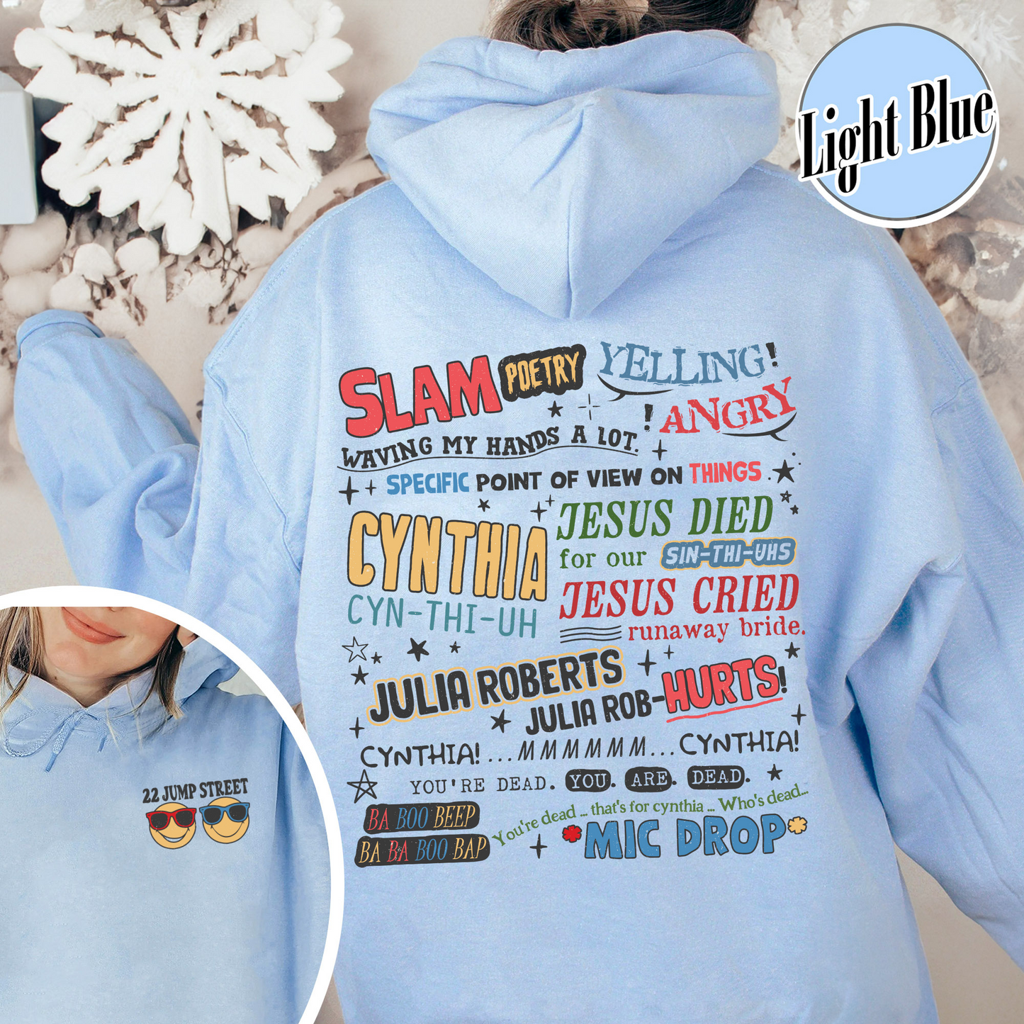 Cynthia Slam Poetry Hoodie, Hoodie With Poetry, Funny Hoodie, 22 Jumb Street Hoodie, Slam Poetry Quotes