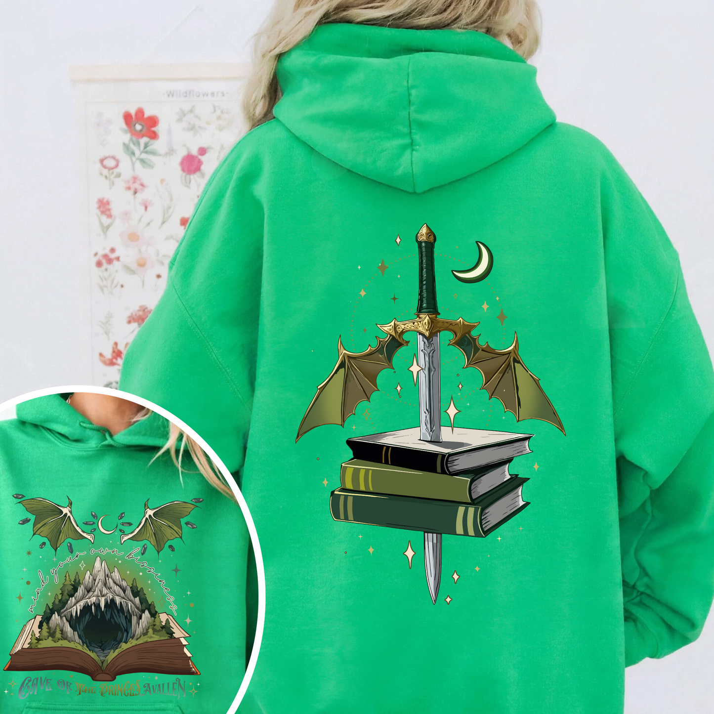 Bookish Hoodie,Team Caves Crescent City, House of Flame and Shadow Hoodie