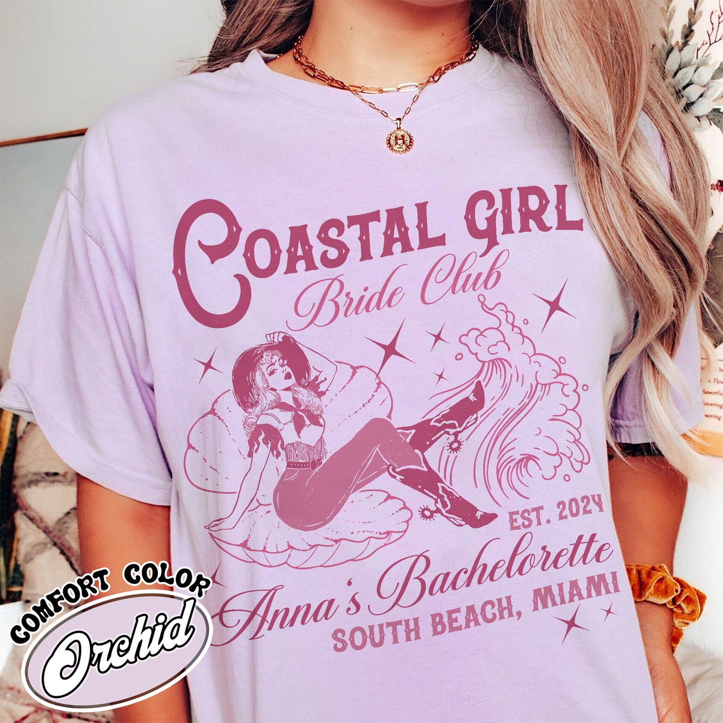 Custom Coastal Cowgirl Bachelorette Party Shirt, Beach Bachelorette Shirt, Custom Bride Shirt, Custom Bach Club Shirt, Bride To Be Shirt