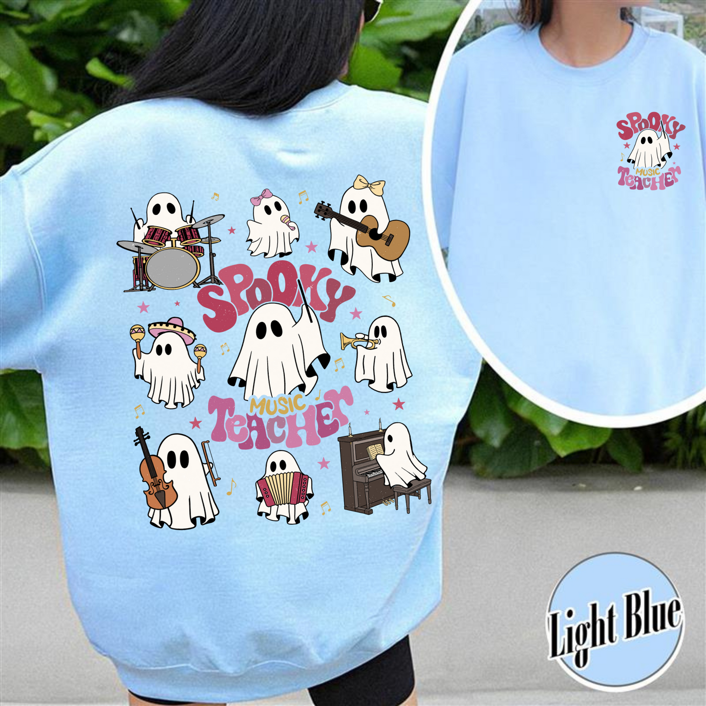 Halloween Music Teacher Sweatshirt, Spooky Music Teacher Sweatshirt, Music Lover Sweatshirt