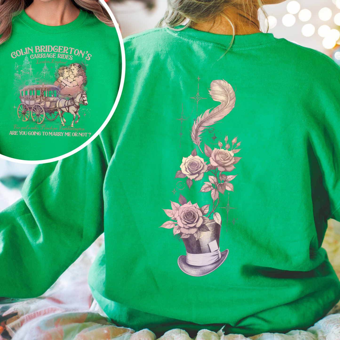 Lady Whistledown Colin and Penelope, Lady Whistledown Sweatshirt, Book Sweatshirt for Her, Book Lover Gift, Wallflower Social Club Penelope and Colin