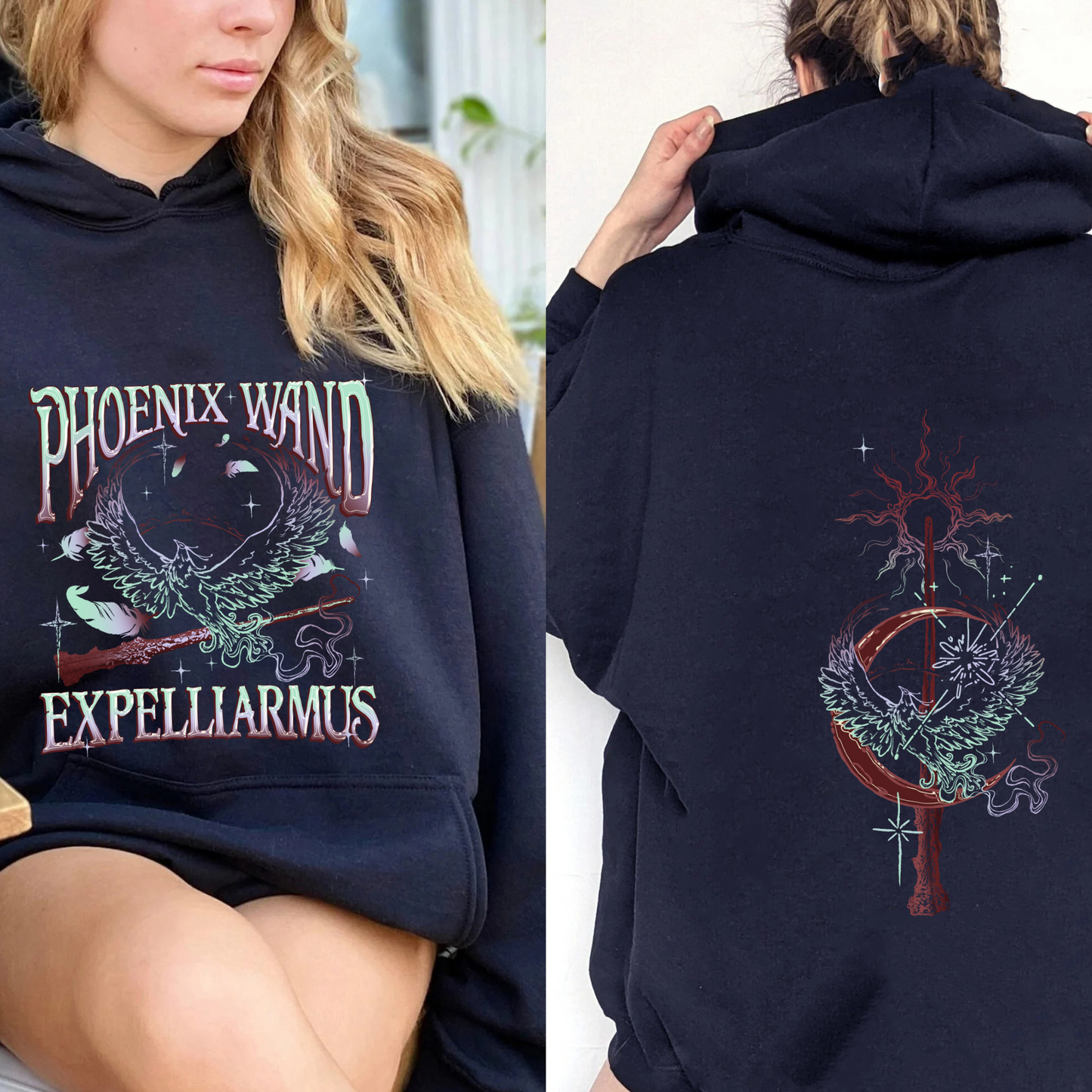 Magic Wand Hoodie, Magical Adventure Apparel, Bookish Wizard Hoodie,Wizard School Fandom, Wizard Book Shop Hoodie