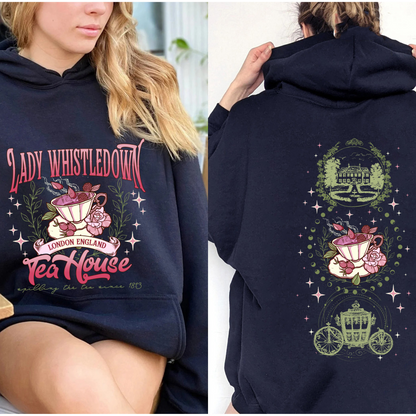 Lady Whistledown Tea House, Spill the Tea Lady Whistledown Hoodie, Lady Whistledown, Lady Whistledown Colin and Penelope, Tea House Hoodie