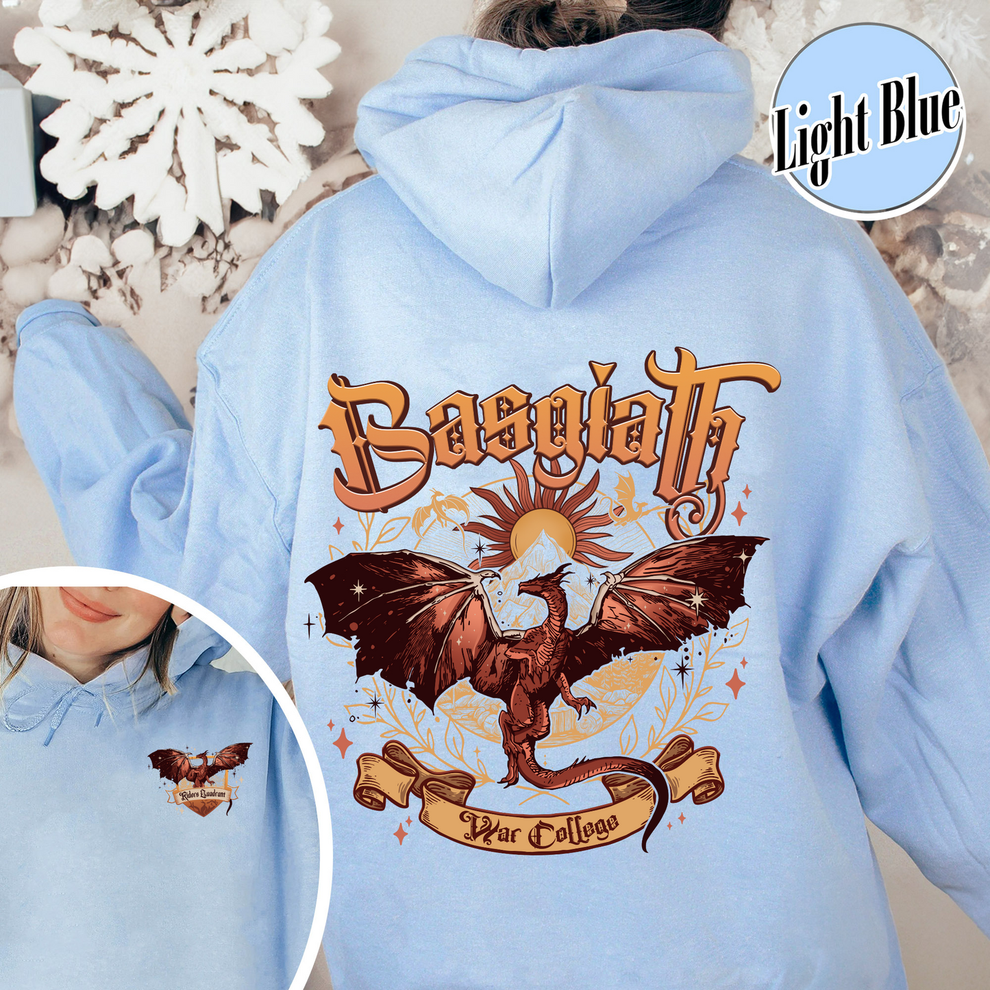 Basgiath War College, Dragon Rider Hoodie, Iron Flame Basgiath War College, Basgiath War College 2 Sided, Basgiath Dragon Rider, Bookish Gift