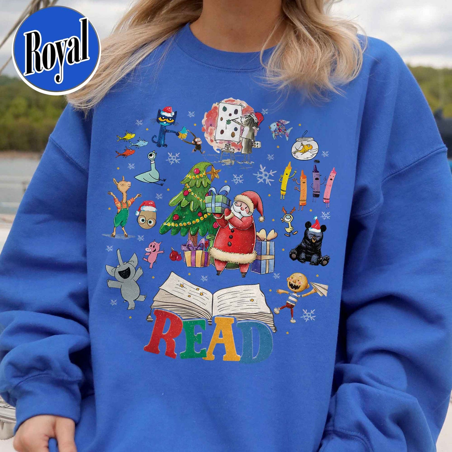 Read Children’s Books Teacher Sweatshirt, Christmas Teacher Shirt, Christmas Gift for Teacher, Teaching Tee, Teachers Day, Teachers Life Shirt